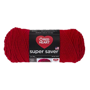 RED HEART SUPER SAVER YARN, CHERRY RED